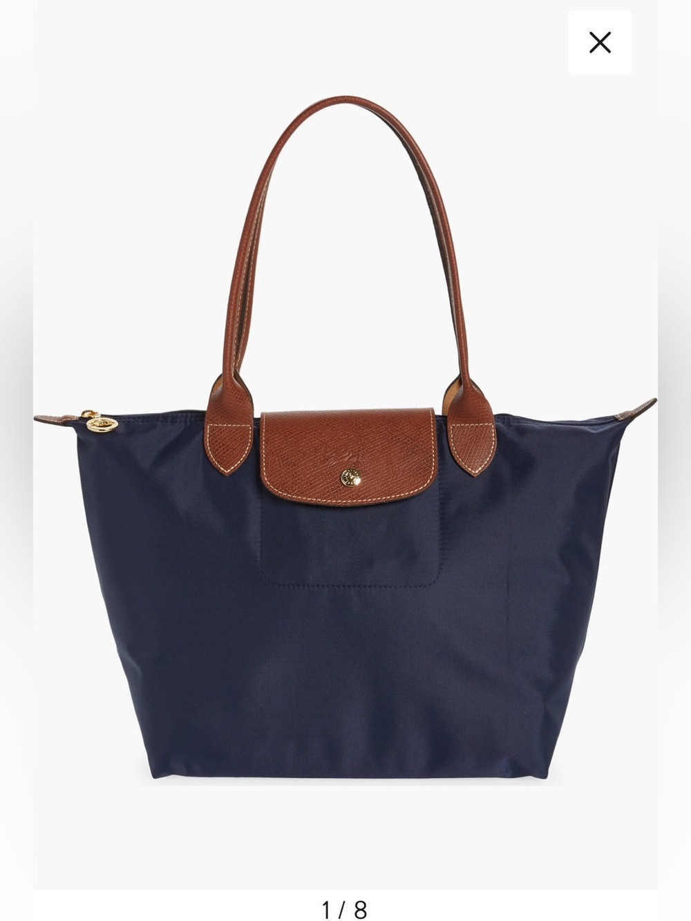 Longchamp Le Pliage Medium Marine Navy Blue Good used condition Nylon